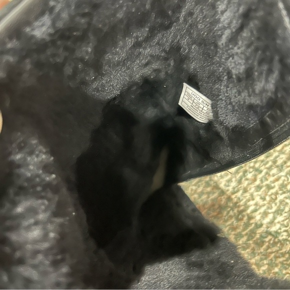 UGG Black Kenly Winter Tall Suede Sherpa Line Boots Size 9 Women's - Picture 10 of 12